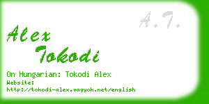 alex tokodi business card